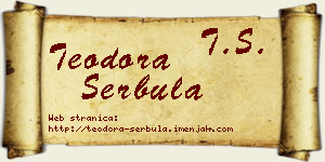 Teodora Šerbula vizit kartica